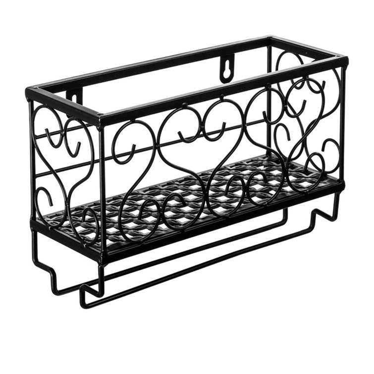 ClassicLiving Shamong Wall Mounted Wine Glass Rack in Black Wayfair.co.uk